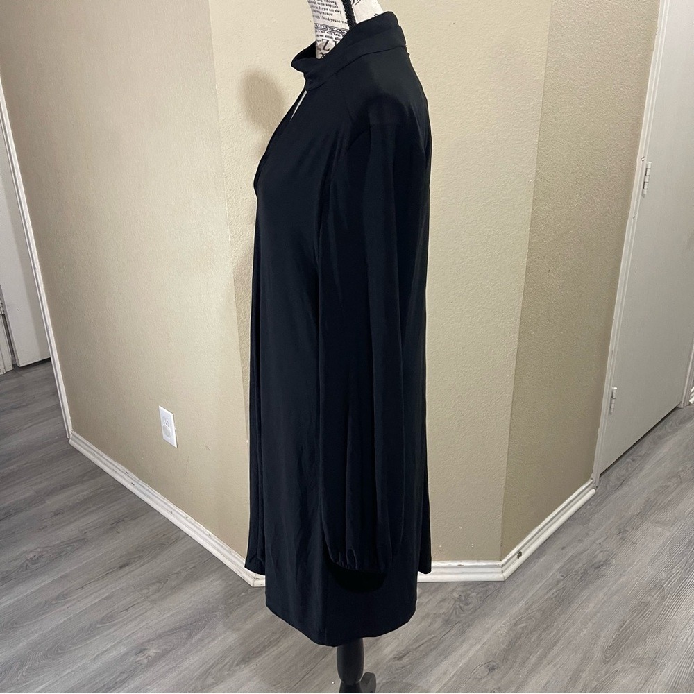White House Black Market Long Sleeve Black Dress - Picture 2 of 11